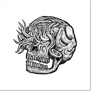 Skull logo Posters and Art